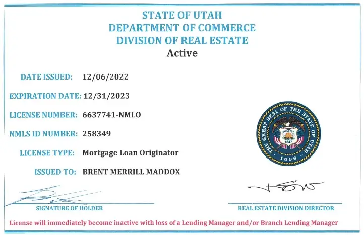Brent Maddox License