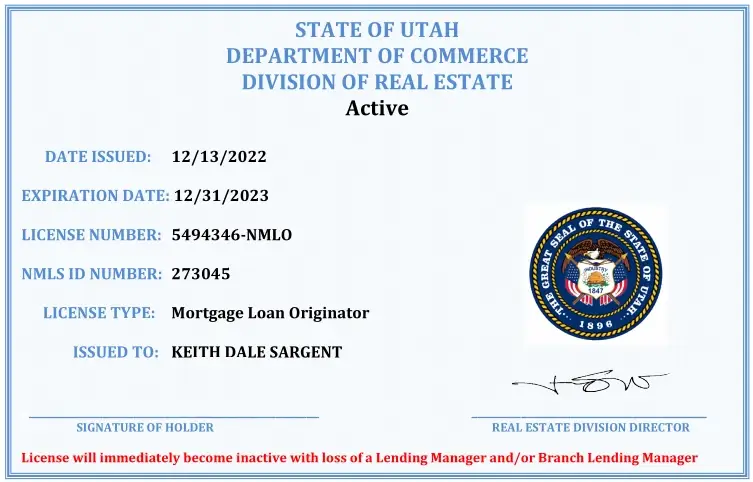 Keith Sargent License